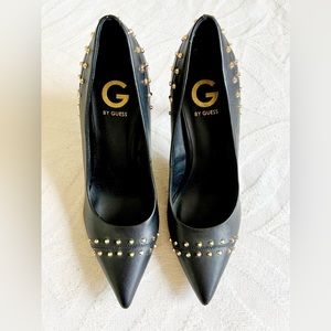 G by Guess Gold Studded Black Heel